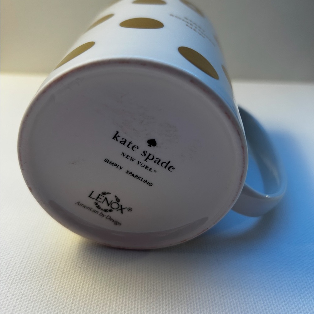 Kate Spade x Lenox White and Gold Polka Dot Mug - Picture 5 of 5